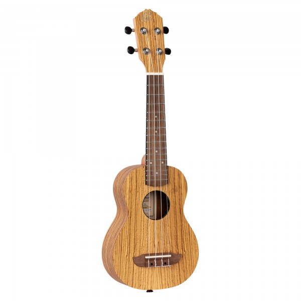 ORTEGA Timber Serie Sopran Ukulele 4 String - Zebrawood Natural + Bag (RFU10Z)