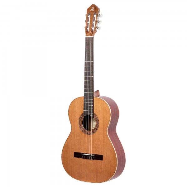 1B ORTEGA Traditional Series Konzertgitarre 4/4 Lefty Made in Spain - Natur Zeder inkl. Tasche (1B-R200L)