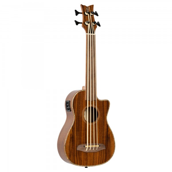 B-Grade ORTEGA Lizard Uke Bass - Baritone Size + Bag (1B-CAIMANFLGB)