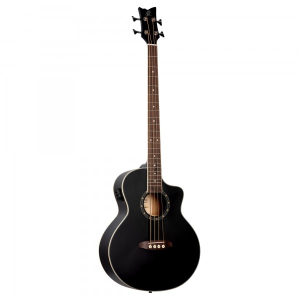ORTEGA Deep Series 7 Medium Scale Acoustic Bass 4 String - Spruce / Mahogany Satin Black (D7CE-SBK-4)