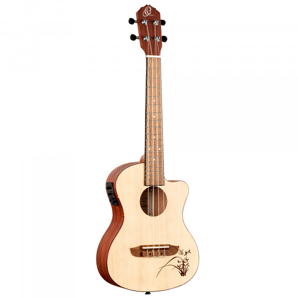 ORTEGA Bonfire Series Preamp Tenor Ukulele 4 String - Spruce/Sapele Natural (RU5CE-TE)