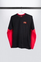 Black Meinl longsleeve with red sleeves and logo on left chest and back (M74) Black Meinl longsleeve with red sleeves and logo on left chest and back (M74)