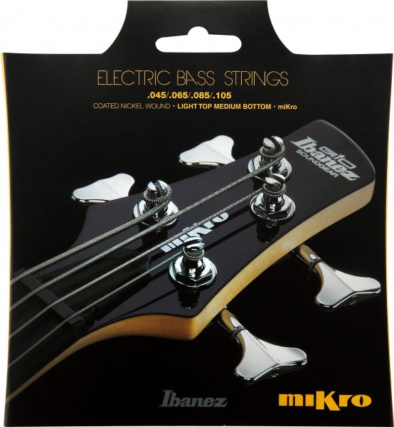 IBANEZ Saitensatz E-Bass Nickel Wound 4-Saiter Coated - für Mikro 28,59" Mensur 45-105 (IEBS4CMK)