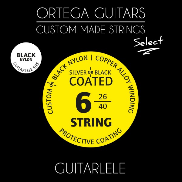 ORTEGA Custom Made Strings "Select" für Guitarlele 6 String - Black Nylon / .024/.040 (GTLSBK)