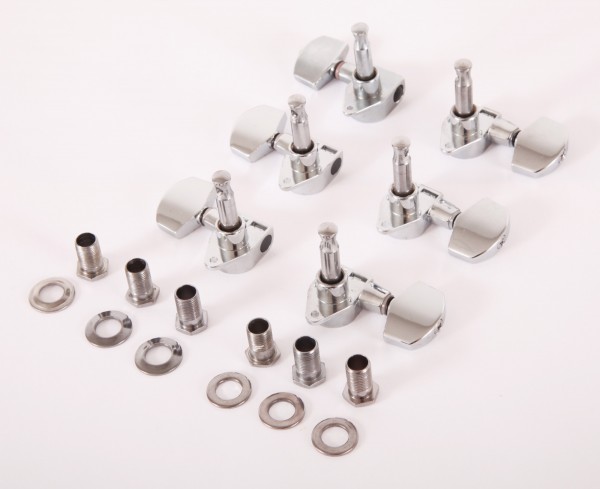 IBANEZ acoustic guitar machine head tuner set - 3 x left/3 x right in chrome (5AMH15C)