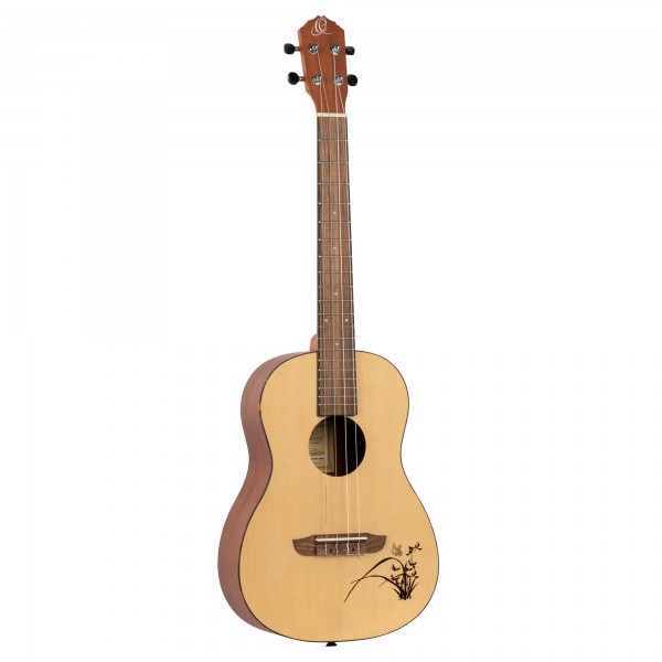 ORTEGA Bonfire Serie Bariton Ukulele 4 String - Fichte/Sapele Natur (RU5-BA)