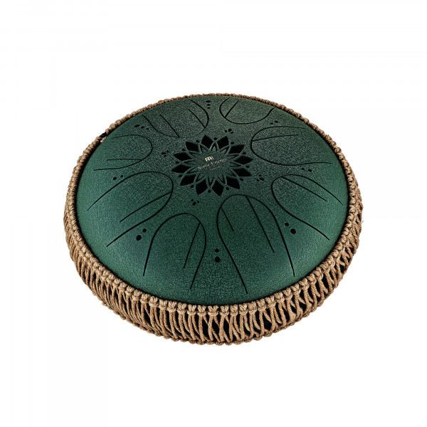 MEINL Sonic Energy Medium Octave Steel Tongue Drum, Dark Green, F# Minor (432 Hz), 8 Notes, 10" / 25 cm (MOSTD4DG)