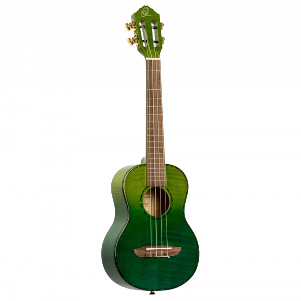 ORTEGA Prism Serie Tenor Ukulele 4 String - Flamed Maple Ivy Fade + Bag (RUPR-IVY)