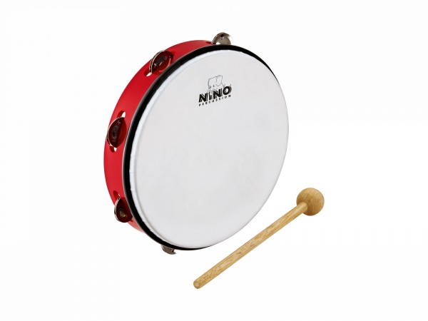 NINO Percussion Molded ABS Tambourine - 10" (NINO24R)