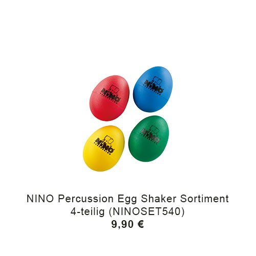 NINO Percussion Egg Shaker Sortiment - 4 Stück (NINOSET540)