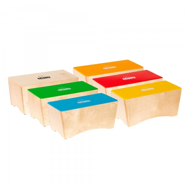 NINO Percussion Classroom Bongo Cajon Group Rhythm Set - 6 pcs (NINOSET931)