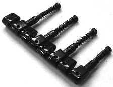 IBANEZ 4 piece saddle set - for B100 bridge black (2BB2B101B)
