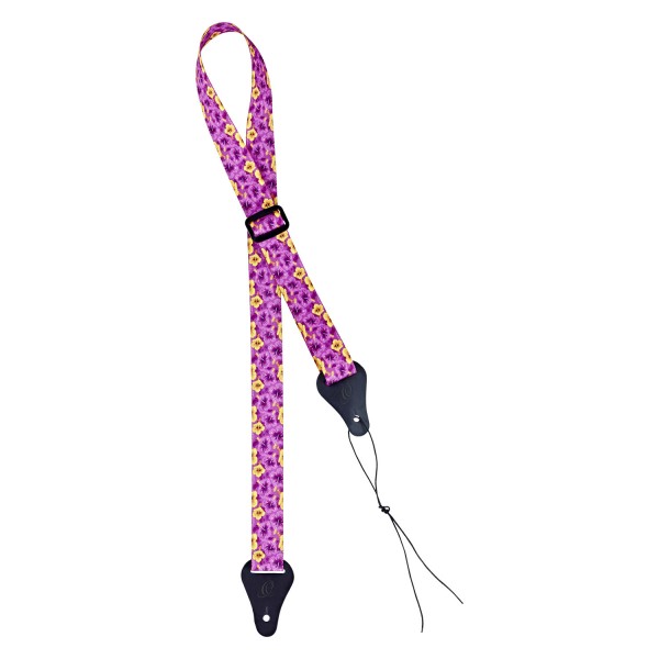 ORTEGA Nylon Ukulele-Strap - Purple Flower (OUS-PUFL)