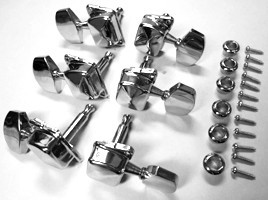 IBANEZ covered machine head set L*3 R*3 - chrome for GAX011LTD/GAX30 (2MH1MA0001)