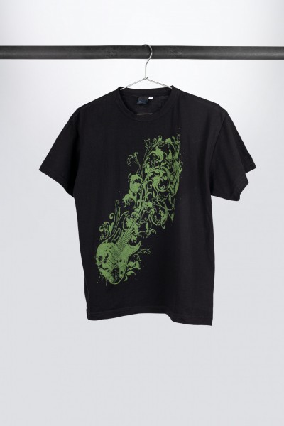 IBANEZ T-Shirt in schwarz mit grün aufgedrucktem "JEM" Frontprint (IT11JEM)