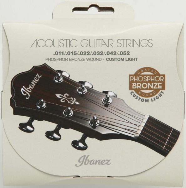 IBANEZ String Set for 6 String - .011/.015/.022w/.032w/.042w/.052w Phosphor/Bronze (IACSP62C)