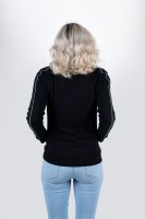 Preview: Tama black training jacket with logo on left chest (TTT12) Preview: Tama black training jacket with logo on left chest (TTT12)