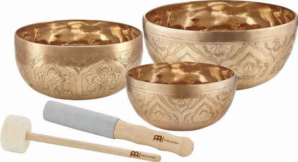 MEINL Sonic Energy Special Engraved Serie Klangschalen Set - Inhalt: 3 Klangschalen (SB-SE-2400)