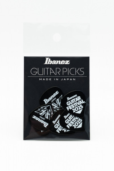 IBANEZ Guitar Festival 2025 Pick, Medium, Black 6 Pcs/Set (IGF25PICKSMBK)