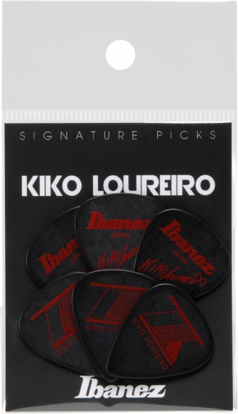 IBANEZ Kiko Loureiro Signature Series Picks 1,2mm black Polyacetal - 6 pcs. (B1000KL-BK)