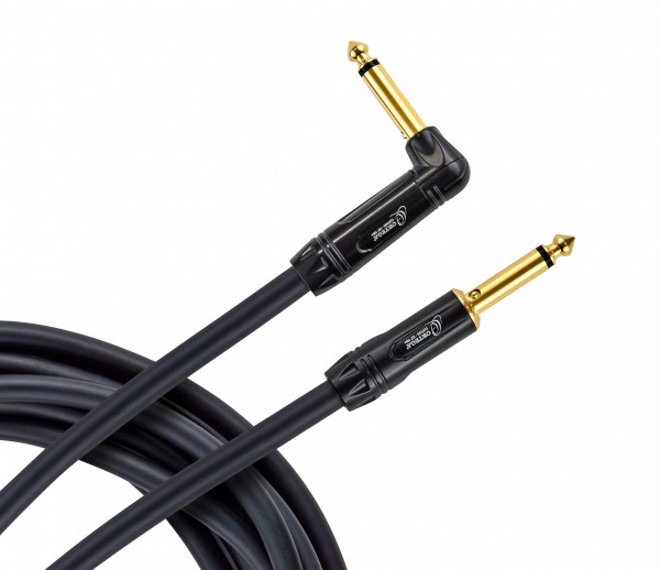 ORTEGA MUTEplug instrument cable 1/4" (6,3mm) straight/angled - black pvc 4,5m/0,75q (OTCI-15)